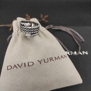 David Yurman Silver Twisted Cable Ring size 7